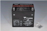 バッテリー　1198R、1198CORSE SP、初期型1098等用です。車両のバッテリーをご確認下さい。DUCATI純正品の液入れタイプ　初期充電を完了して発送　YTX14-BS　 [ytx14-bs]
